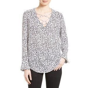 Equipment Femme Size XS Avianna Silk Lace-Up Top Silk